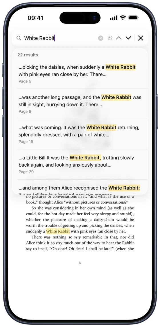 Resultados da busca por “White Rabbit” no livro todo
